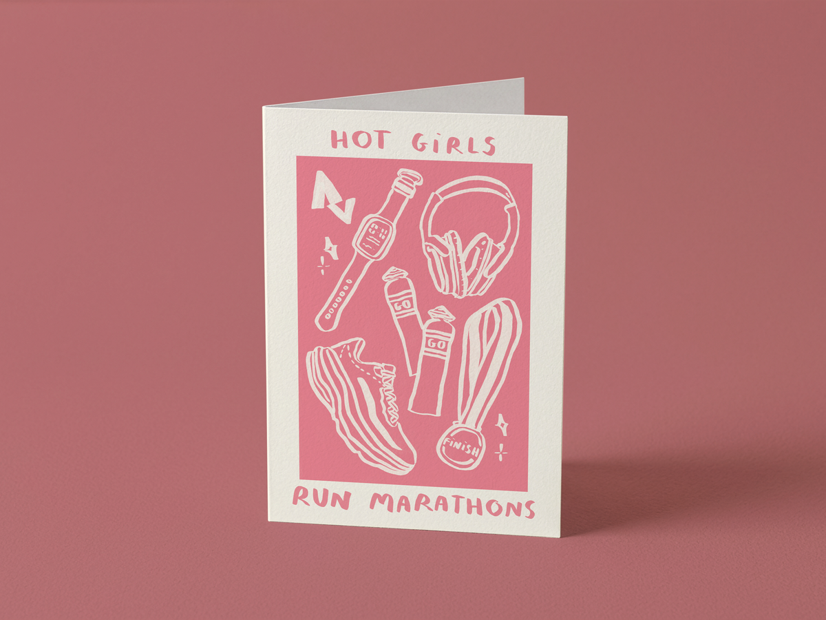 Hot Girls Run Marathons Card