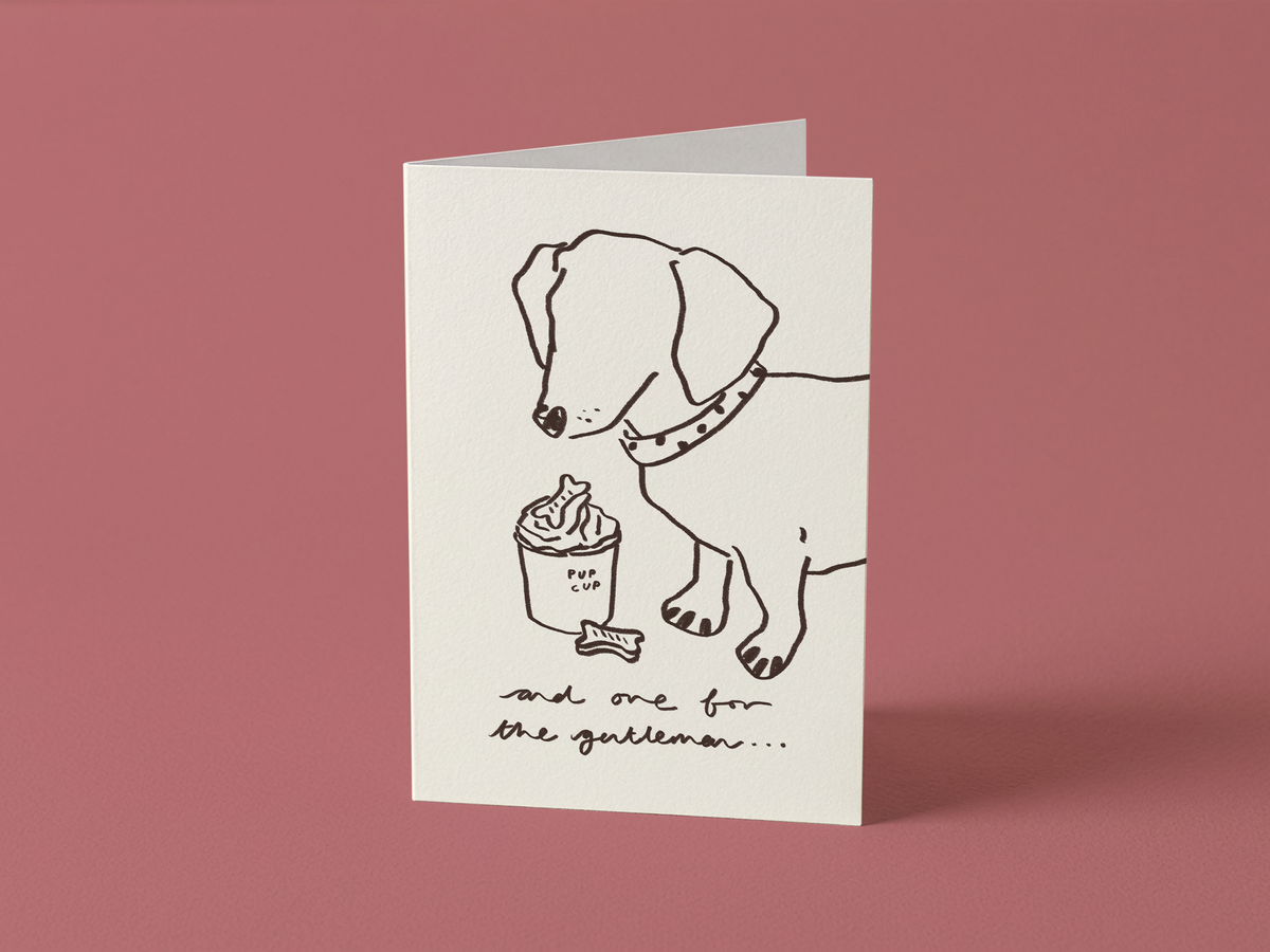 Sausage Dog Pup Cup Card