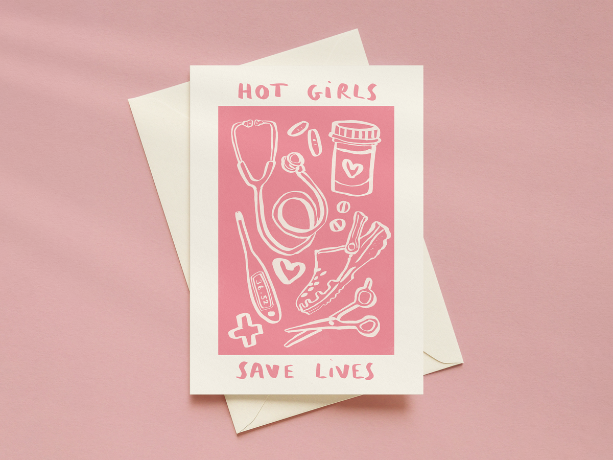 Hot Girls Save Lives Card