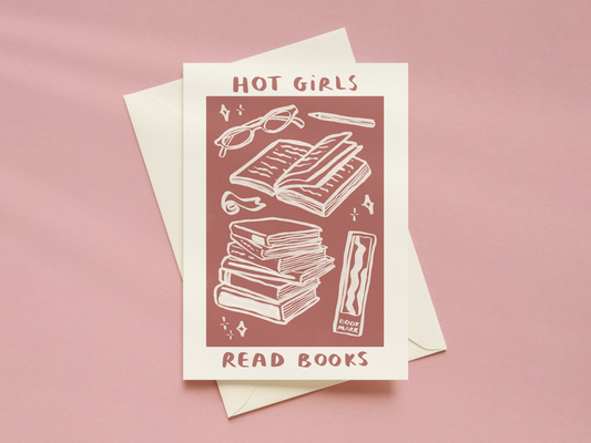 Hot Girls Read Books Card