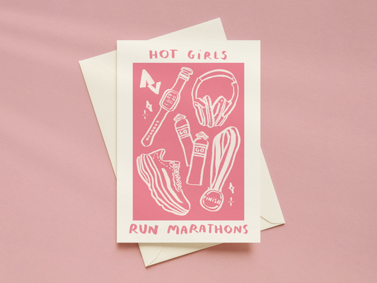 Hot Girls Run Marathons Card