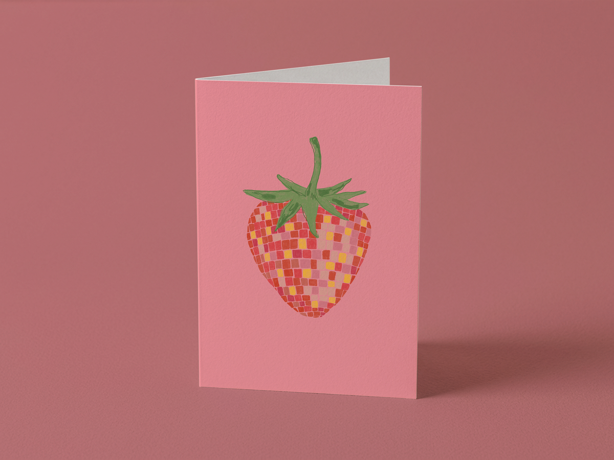 Disco Strawberry Card
