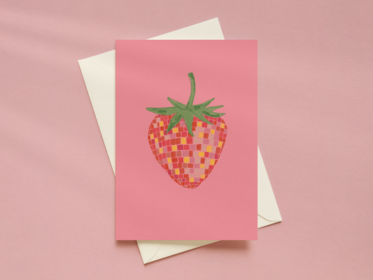 Disco Strawberry Card