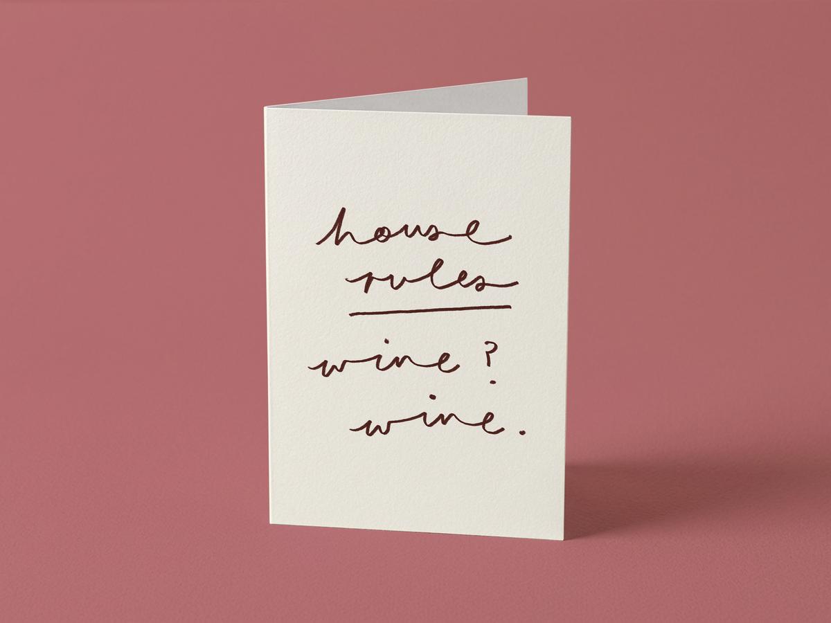 House Rules - Wine? Wine Card