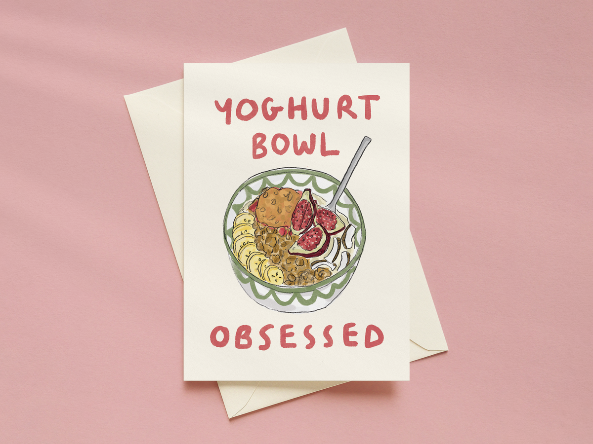 Yoghurt Bowl Obsessed Card